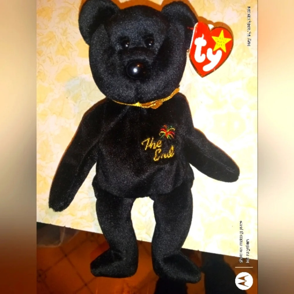 TY beanie baby "the end" 1999 ultra rare bear with tag errors